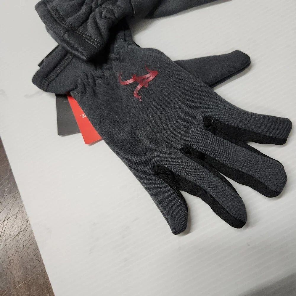 Nike Alabama Crimson Tide Gloves Therma-Fit Youth Size 4/7 Insulated Fleece 126